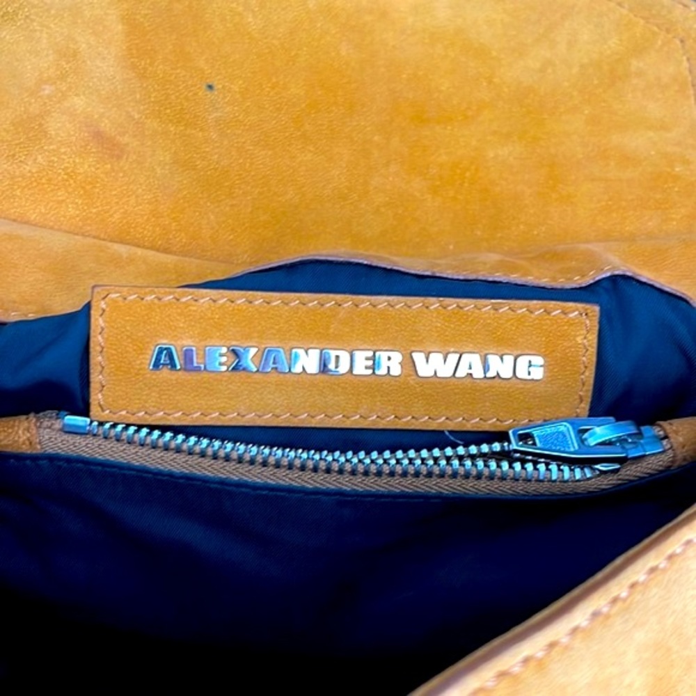 Alexander Wang Mustard Suede Cross Body Bag - Picture 5 of 7